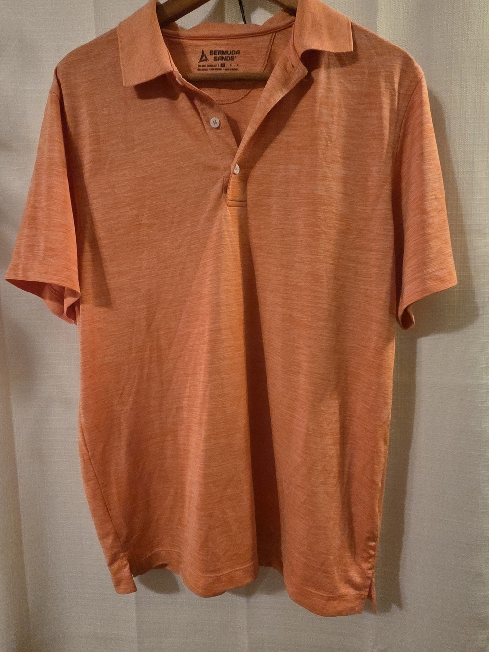 Bermuda Sands Men's Short-Sleeve Polo in Heathered Orange